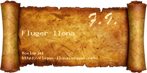 Fluger Ilona névjegykártya